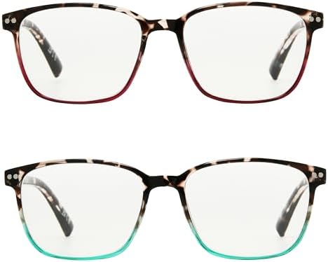 Foster Grant womens Kendall 2-pack Reading Glasses Square Reading Glasses