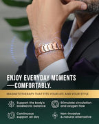 MagnetRX® Magnetic Copper Bracelet for Men — EllipseMAX 5X Strength 5,000 Gauss Magnets — Designed in USA & Patent Pending — Premium Mens Copper Bracelet with Adjustable Length