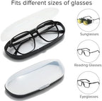 2Pack Plastic Hard Shell Glasses Case for Women Men Light Portable Sunglasses Case Reading Eyeglass Protective Case