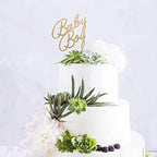 Baby Boy Cake Topper - Welcome Baby Boy Cake Toppers for Boys Baby Shower Party Decorations Gold Glitter