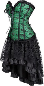 Corsets Dress for Women Gothic Burlesque Bustiers TuTu Skirt Set Exotic