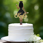 Personalized Graduation Cake Topper For Black Girls - Custom Graduation Cake Topper Class Of 2025 High School College Senior Gift, Congrats Grad Party Decor