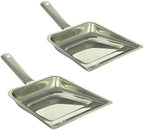 Stainless Steel Dust Pan Set,Dustpan Supdi,Dust Pan,Cleaning Product 2 Pcs,Silver