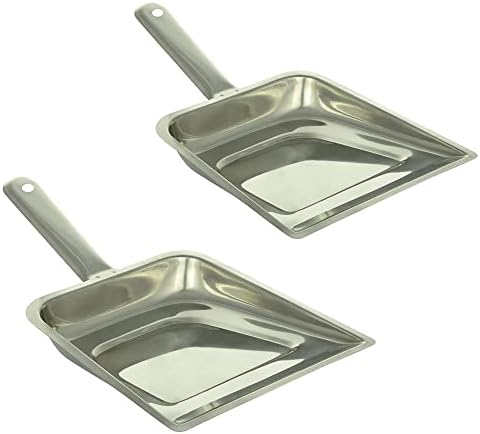 Stainless Steel Dust Pan Set,Dustpan Supdi,Dust Pan,Cleaning Product 2 Pcs,Silver