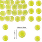 Gyufise 50Pcs Edible Tennis Cupcake Toppers Wafer Paper Sport Ball Cupcake Picks Tennis Sports Theme Baby Shower Kids Birthday Party Cake Decorations Supplies