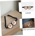 FOMIYES 2pcs 3D Funny Eye Mask Sleeping Blindfold with Adjustable Strap Soft Fluffy Eye Cover for Women Travel Party Rest Random Color