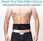 Breathable PD Catheter Holder Belt Peritoneal Dialysis Belt with Elastic Slit Mesh Pouch for Feeding Tube Accessories Transfer Set Fixation Nursing Supplies Men Women Adult, Medium
