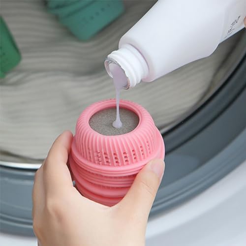 3Pcs Washing Machine Laundry Ball Fabric Softener Ball Dispenser for Washing Machine Laundry Softener Liquid Refillable Ball Cleaning Tool Washing Sponge Household Substitute