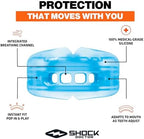Double Braces Strapless Mouth Guard, Blue, Adult