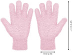 Patelai 2 Pairs Microfiber Gloves for plants Dusting Cleaning Glove Mittens House Cars Blinds Dusting(Pink, Rose Red,Large)
