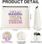 Dental Gifts Makeup Bag, Dental Hygienist Assistant Gifts for Women, It's a Beautiful Day to Save Teeth Cosmetic Pouch for Dentist