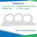 VIVEsole Hammer Toe Corrector for Men and Women (4pc) Cushioned Gel Straightener Loops - Toe Support Cushion Brace for Bunion Foot Relief, Feet Alignment, Curled, Claw, Crooked, Mallet Toes, 3 Loops