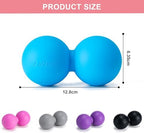 Aegero Peanut Massage Ball-Double Lacrosse Massage Ball, Mobility Ball for Myofascial Release,Yoga Therapy,Trigger Point Therapy,Muscle Knots and Acupoint Massage (Black Firm Ball)
