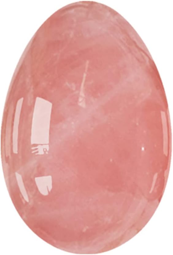 Undrilled Yoni Eggs 45X30mm Natural Rose Quartz Massage Egg Obsidian Crystal Jade Eggs Kegel Exercise Massage Ball,Rose Quartz Eggs