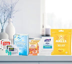 Flu Get Well Gift Basket Care Package – Snacks, Vitamin C, Medicine, Greeting Card, Wipes & Fun Activities – Comfort Gift Set with Tea, Stress Relief Colds, Flu, Allergies for adult & Teenage