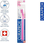 Curaprox CS Kids Toothbrush– for Children Aged 4–12 | Ultra-Soft Gentle Cleaning | 5,500 Curen® filaments | Single Pack | Pink