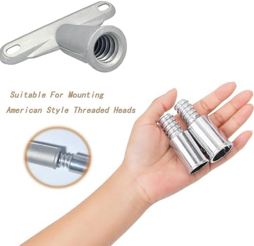 Broom Handle Bracket,5mm Thickness Deck Brush Accessories,Aluminum One-Piece Casting Metal Brackets,Broom Bracket for American Style Threadedd