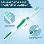 Navona 50 PCS Premium Individually Wrapped Bulk Toothbrush Pack, Disposable Toothbrushes, Kids Toothbrush, Medium Soft Bristle Toothbrushes, Ergonomics Handle, Perfect for Travel Hotel Donation