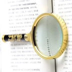 30X Handheld Magnifying Glass for Reading & Craft Work, High Optical Glass Lens, Lightweight