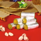 GHASITARAM'S Kaju Pista Roll, Indian mithai, Traditional Indian Sweets(400g) Diwali Gift Box