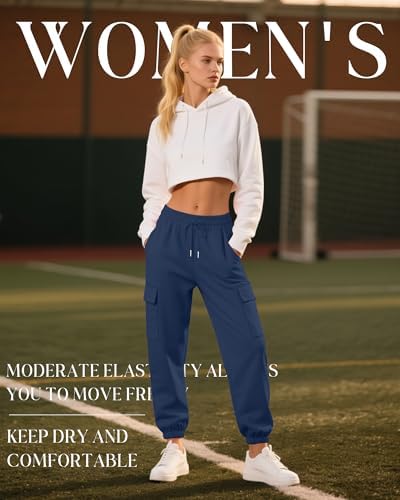 Neer 3 Pack Women's Cargo Sweatpants Joggers Pants Causal Gym Athletic Workout High Waist Bottom Y2k Fall Outfits with Pocket