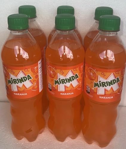 Nicaraguan Mirinda Orange Soda, Naranja Flavor, 6 Pack Bottles