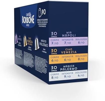 Caffè Borbone Variety Pack Aluminum Capsules Compatible with Nespresso Original Machines, Medium Roast, 100 Count