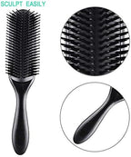 SIQUK 6 Pieces Hair Brush Comb Set Paddle Brush Detangle Hair Brush and Black Combs for Men and Women Wet, Dry, Curly and Straight Hair