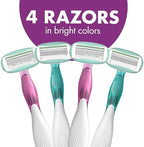 BIC Soleil 5 Sensitive Women's Disposable 5 Blade Razors, 360 Degree Moisture Strips and Pivoting Head, 4-Pack