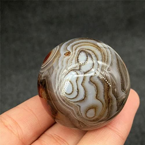 2pcs Natural Silk Agate Banded Ball Quartz Crystal Sphere Tumbled Gems Stone Dia.35MM(1.38inch)