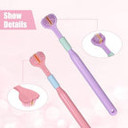 4 Pcs Random Color Three-Sided Soft Hair Toothbrush Medium Soft Bristle Toothbrush Cleaning Travel Brush Effective Wrap-Around Design Deeply Thorough Teeth for Adults Accessories Teeth Care