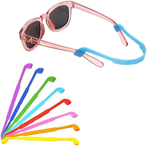 6 Pack Anti-slip Silicone Glasses Straps Elastic Eyewear Retainer Eyeglasses Holder for Kids Adult Sports