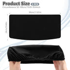 2 Pcs Toilet Tank Cover, Universal Toilet Tank Lid, Toilet Top Cover, Toilet Tank Lid Replacement, Soft and Absorbent with Elastic Bottom for Bathroom Decor Accessories (Black)
