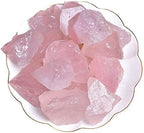 Rose Quartz Raw Crystals, Large 1.25-2.0" Healing Crystals Natural Rough Stones Crystal for Tumbling, Cabbing, Fountain Rocks, Decoration, Polishing, Wire Wrapping, Wicca & Reiki