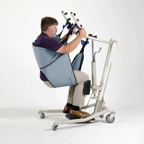 Patient Aid Sit to Stand Transport Patient Lift Sling for Safe & Secure Patient Transfers, Transfer Sling for Elderly and Disabled, Washable Polyester Fabric, Size Large, Weight Capacity 225-350 lbs