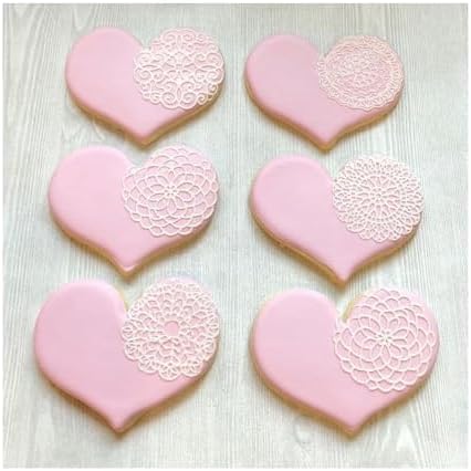 Generic Edible Lace Doilies For Cakes, 12 Count, White, Cake Toppers, Dessert Decorating, Celebration, Birthday, Christmas