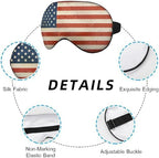 Flag Eye Mask Sleeping Mask Vintage Style Flag America Red White Striped Stars Sleep Masks Silky Soft Eye Cover for Women Men Shading Blindfold for Air Travel Sleeping