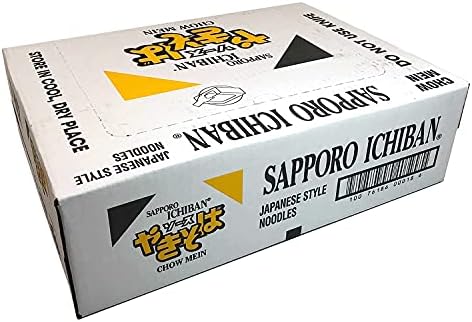 [SAPPORO ICHIBAN] Yakisoba, No.1 Tasting Instant Japanese Fried Noodles, Delicious Chow Mein (3.6 Oz. x 24 packs) | 24 Pack Case