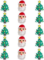Sentovac 15 Pcs Christmas Icing Decoration Edible Santa Claus Christmas Tree Mix Candy Dessert Sprinkles DIY For Cookie Cake Cupcake Topper Icing Frosting Decoration Supplies