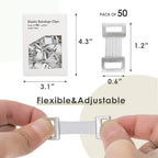 ORIENTOOLS 50-Pack Elastic Bandage Clips, Stretch Bandage Wrap Clips, Durable & Replaceable Metal Clasps for Secure Fastening, Non-Latex, Includes Storage Box, Ideal for Medical and Sports Bandages