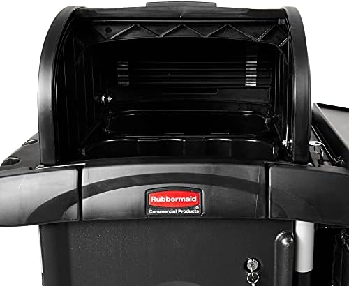 Rubbermaid Commercial Products Executive Series Preassembled Locking Security Hood, Black, Utility Cart Accessories, Compatible with Cleaning Carts