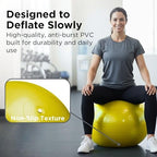 THERABAND Pro Series Exercise Ball, 18" Yellow Stability Ball for 4'7"–5' Users, Anti-Burst Yoga & Pilates Ball, Balance & Core Trainer, For Athletes Fitness at Gym & Home