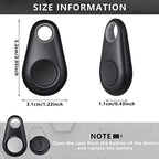 Flutesan 8 Packs Portable GPS Tracking Mobile Tracking Anti Loss Smart Device Key Finder Locator GPS Tracker Device for Pets Dog Cat Wallet Keychain Luggage, Alarm Reminder(Black)