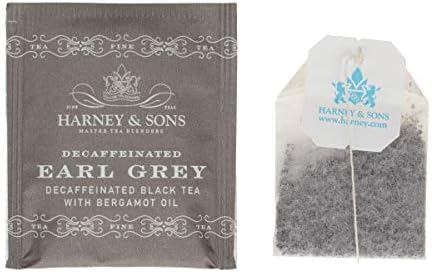 Harney & Sons Decaffeinated Earl Grey Tea bags, Black Tea with Bergamot, 50 Count