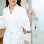 DOITOOL Suction Shower Grab Bar Bathtub Grab Bars for Seniors Bathroom Armrest Impact-Resistant Abs