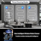 Smart Winbot,Window Cleaning Robot with Dual Water Spray, Automatic Window Cleaner Robot for Windows/Tiles/Glass Door,3000Pa Suction Power, Edge Detection Technology,APP&Remote Control Washer
