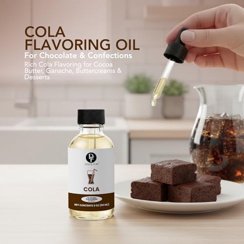 Dolce Flav Natural Cola Extract - 2 Ounce Oil-Soluble Multipurpose Flavoring Ideal for Candy Making, Baking, Lip Balm, and Ice Cream - Perfect Kitchen Gift for Holidays