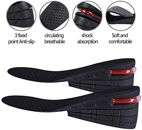 Height Increase Insoles for Men Women, 3 Layer 2.75'' Air Cushion Shoe Lift Shoe Pad Kit Air Cushion Heel Inserts (2.75" / 7cm)