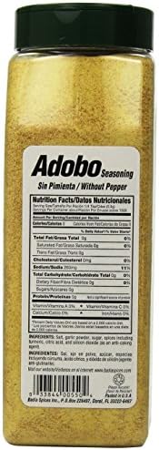 Badia Spices inc Adobo, Without Pepper, 32-Ounce (Pack of 6)