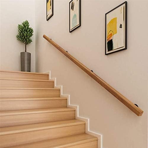 CMMC Non-Slip Wood Handrails for Indoor Stairs, Professional Pine Handrails Complete Kit, Barrier-Free Staircase Grab Bar for Elderly, Wall Mounted Home Garden Corridor Lofts Decking Railings